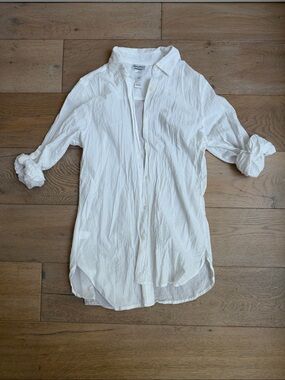 Tommy Bahama White Lightweight Button-Up Swim Coverup